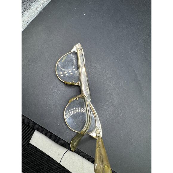 Vintage Silver Cat Eye Glasses 1/10 12K Gold Filled Frame American Optical